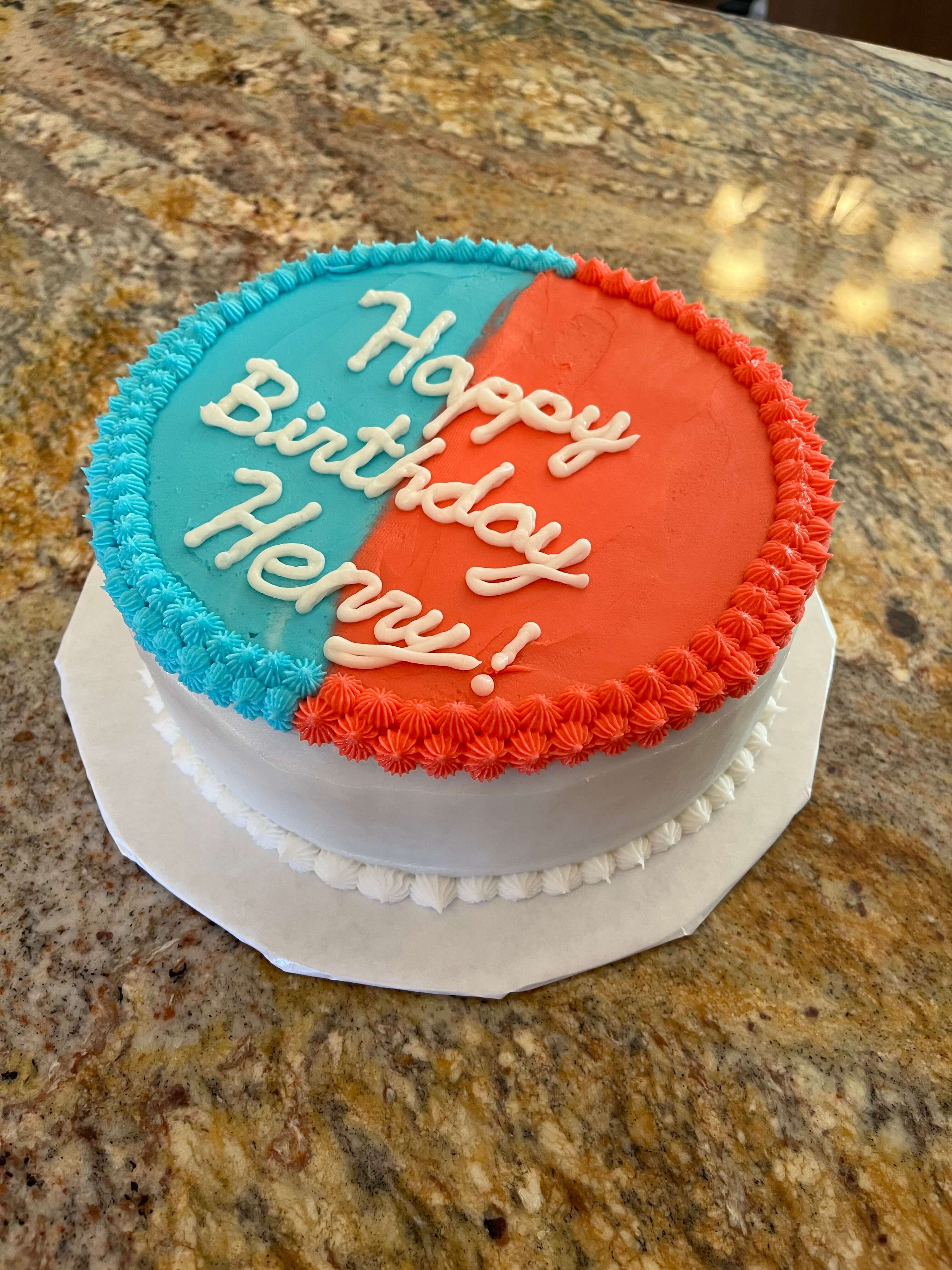 Red, White and Blue Celebration Cake.